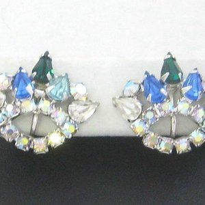 Vintage b david Earrings teardrop and chaton rh's